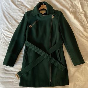 Michael Kors Green Wool Coat